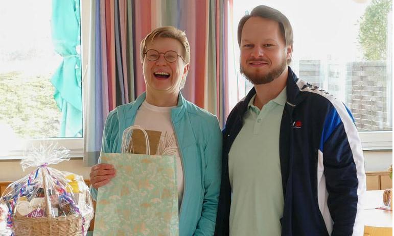 Christa Ohlen mit Finn Blunck (SHTV)